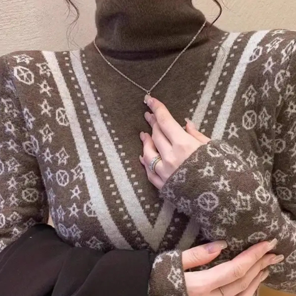 ELANY - Pull en Tricot pour Femmes en Hiver