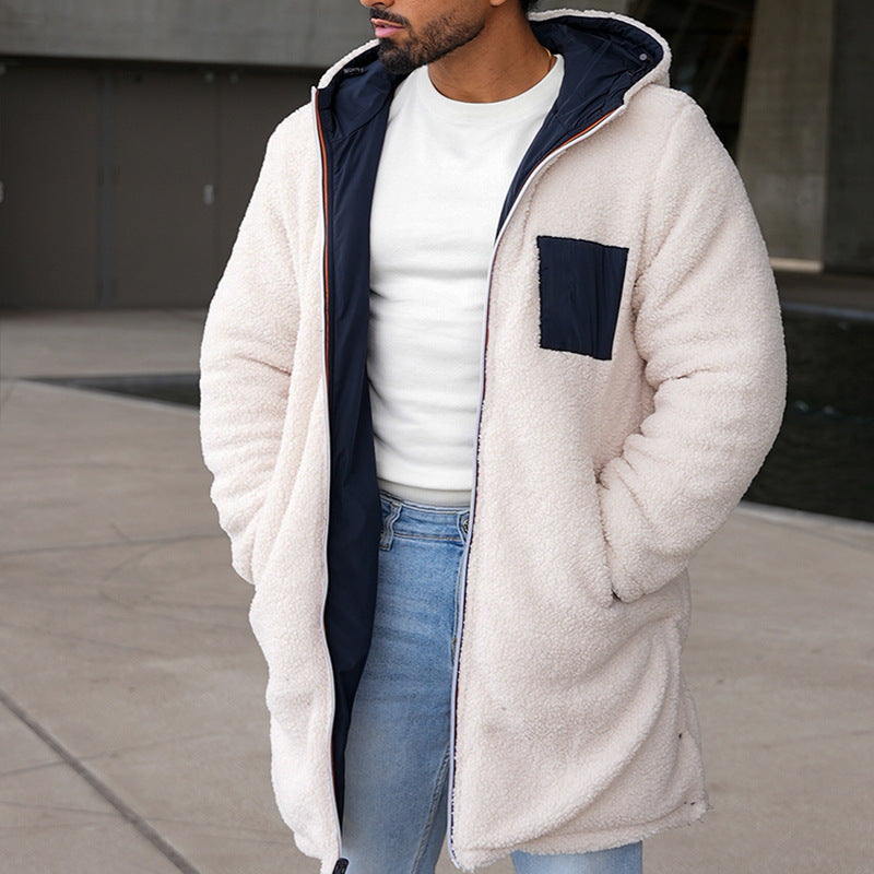 Veste Homme Hiver Réversible Éclair avec Capuche