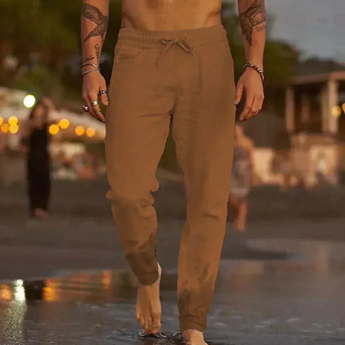Pantalon Lin Homme Slim Chic - PanierRoyale