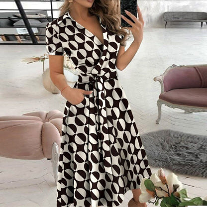 Robe Féminine Mi-Mollet Élégante pour Femme