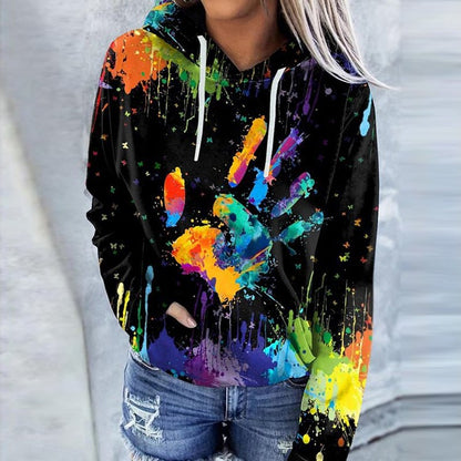 Sweat Capuche Femme Coloré Manches Longues - PanierRoyale