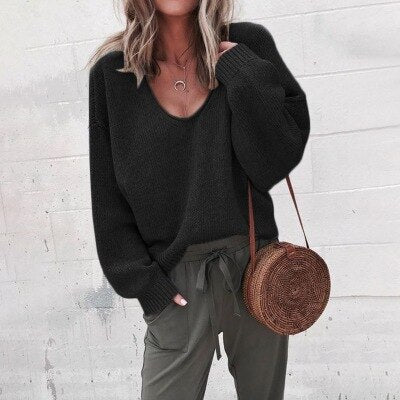 Pull Col V en Cachemire Doux Gris - vue 2