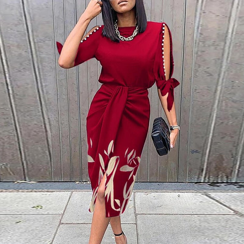 Robe Florale Femme Chic pour Soirée et Week-end Décontracté