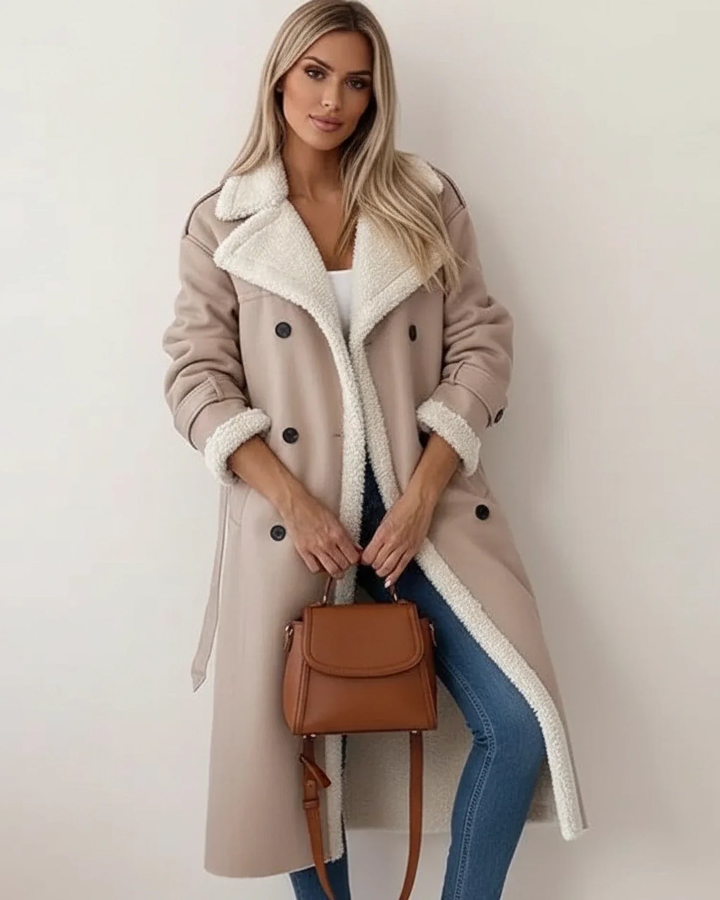 Manteau Hiver Femme Sherpa Longue Doudoune