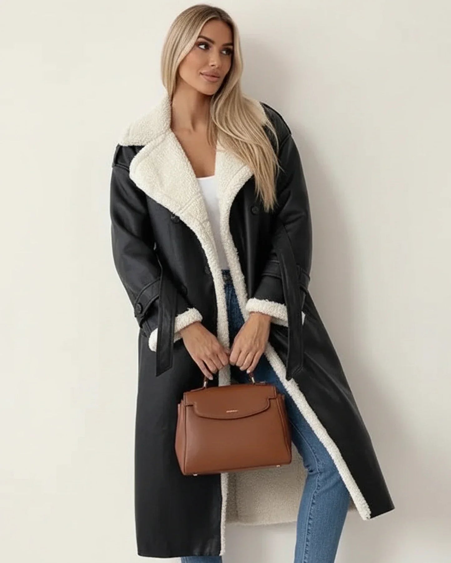 Manteau Hiver Femme Sherpa Longue Doudoune