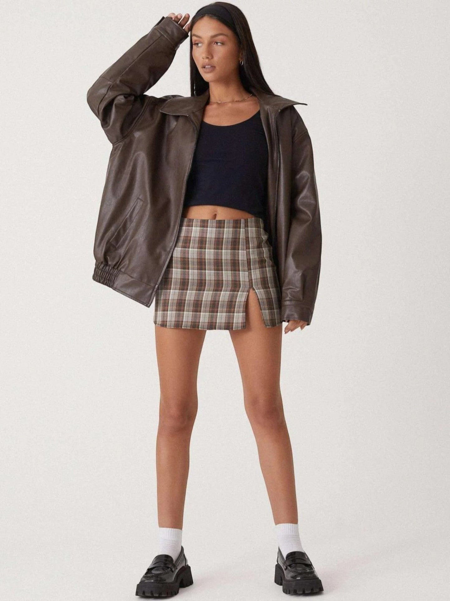 Estelle | Veste En Cuir Oversize Pour Femme
