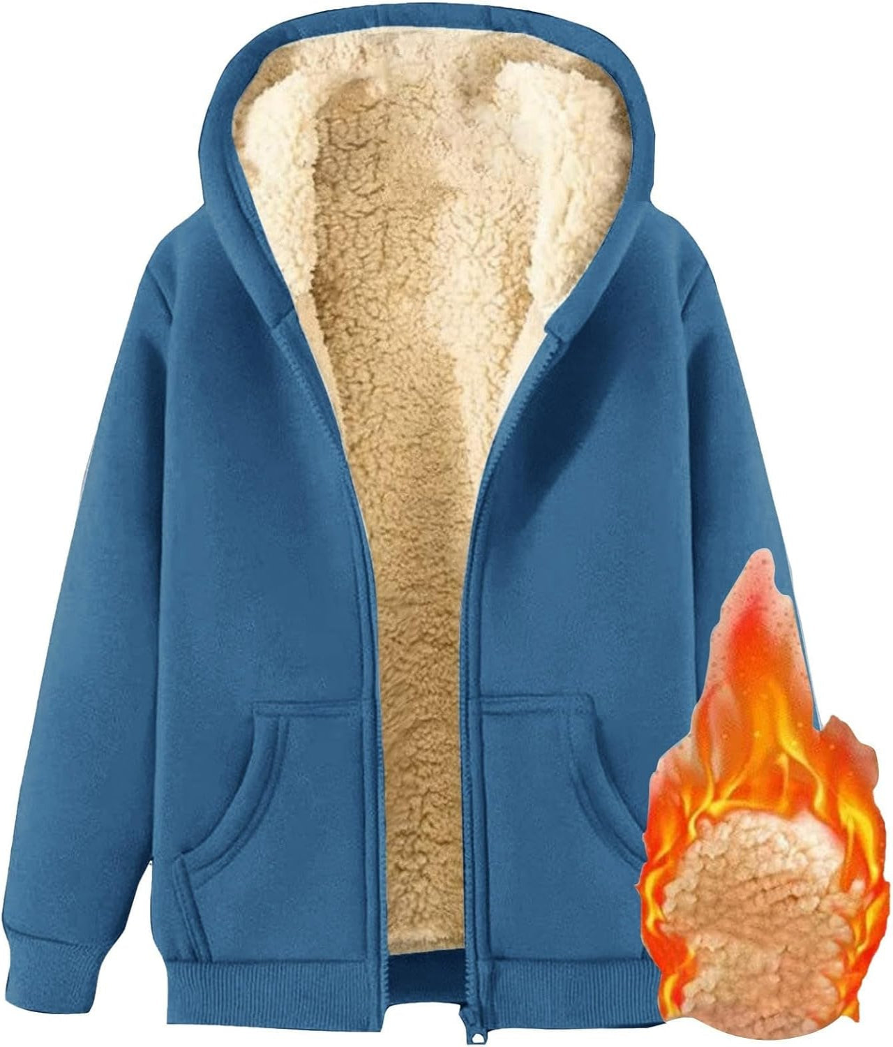 Veste Enfant Hiver Doublée Bleu Marine Chaude - PanierRoyale