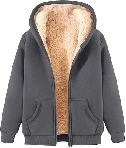 Veste Enfant Hiver Doublée Bleu Marine Chaude