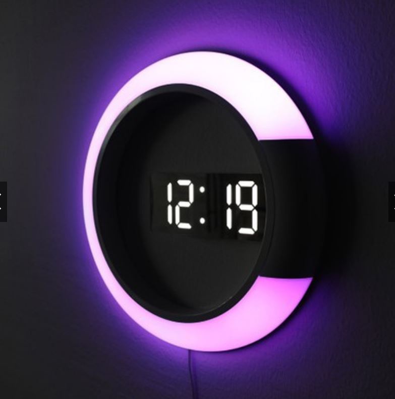 Horloge Murale LED Moderne avec Télécommande - PanierRoyale