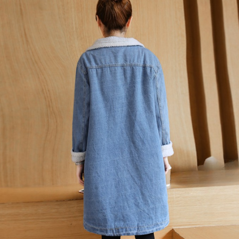 Veste en Jean Bleu - vue 2