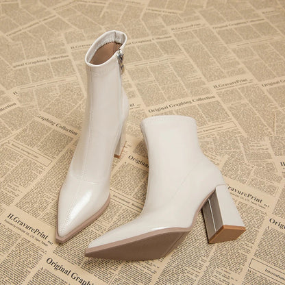 Bottines Femmes Hauts Talons Chic Hiver