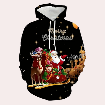 AMIL - Sweat à Capuche de Noël Polyvalent pour Hommes