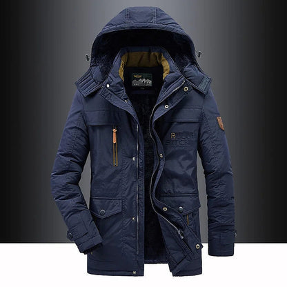 Parka Hiver Homme avec Capuchon et Fermeture Éclair