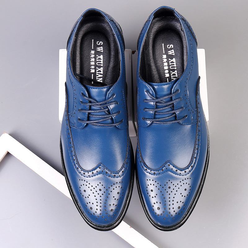 Chaussures Mariage Homme en Cuir Noir Lacets