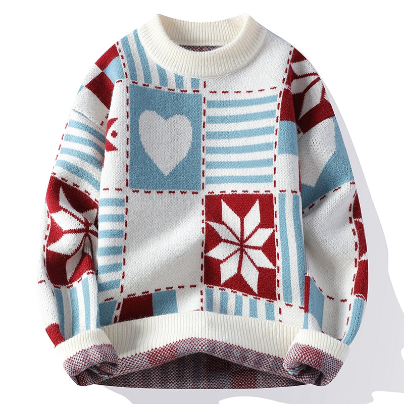 Pull Col Rond Unisexe Hiver Chaud et Coloré - PanierRoyale