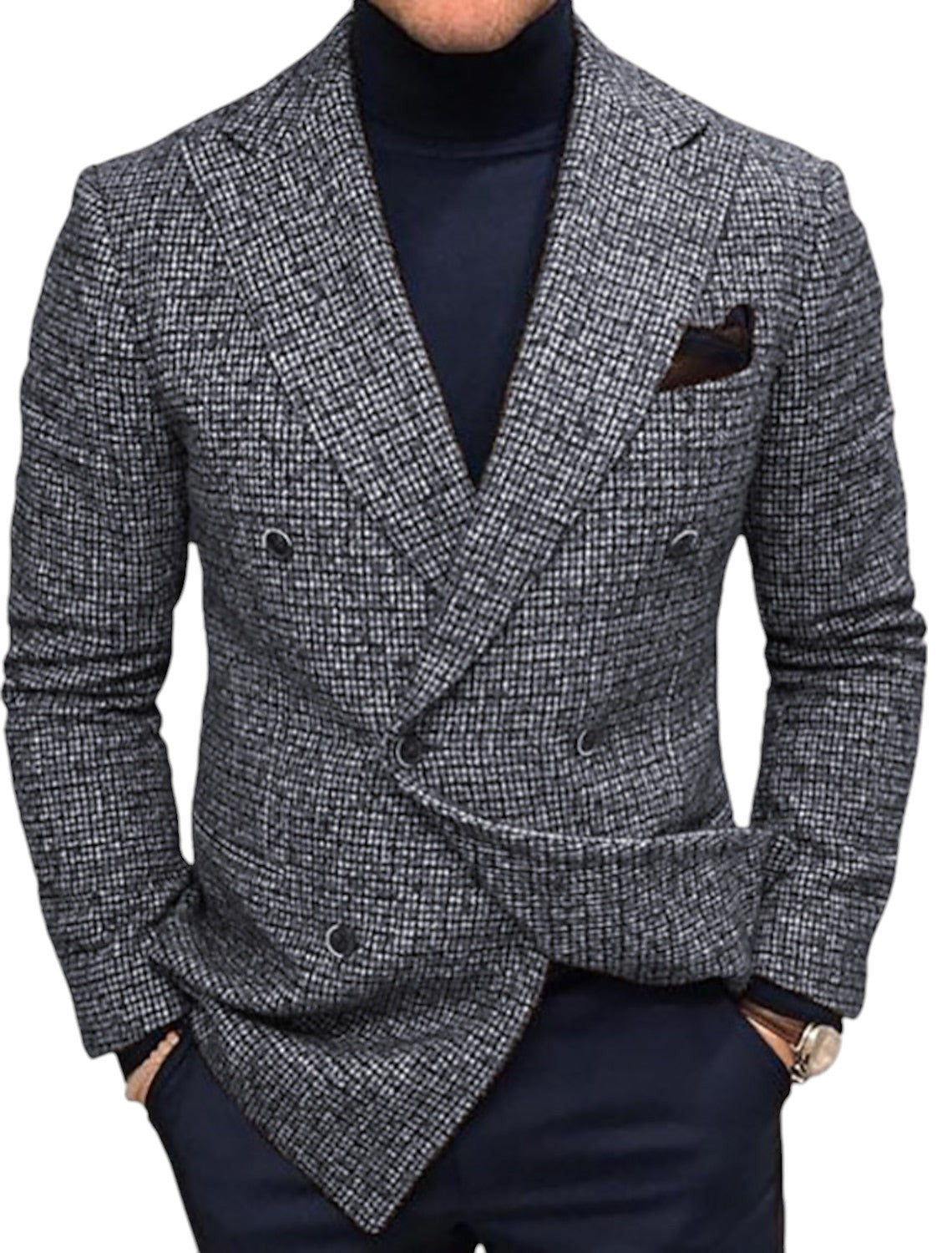 Blazer Homme Slim Fit Manches Longues - PanierRoyale