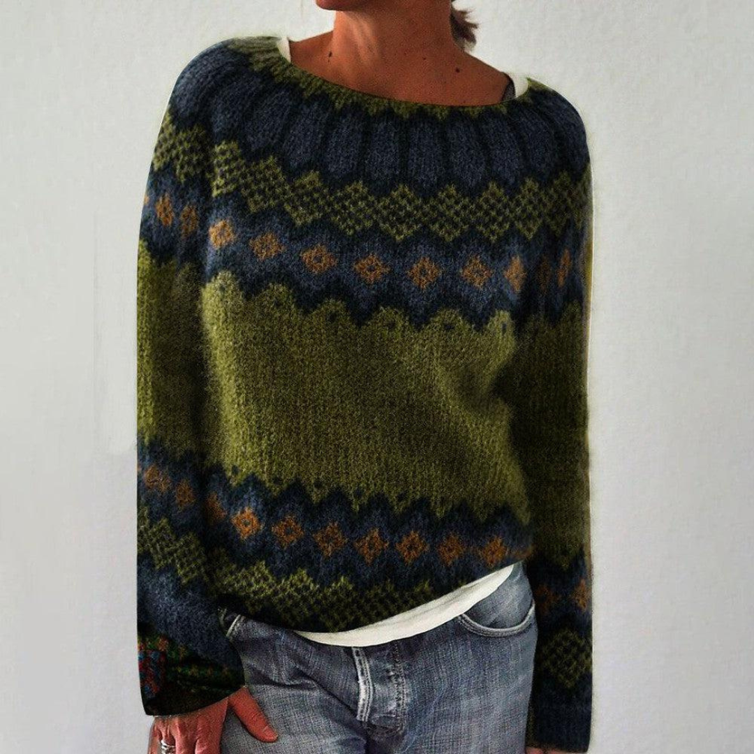 Pull Femme Rayé Chaud et Doux Hiver - PanierRoyale