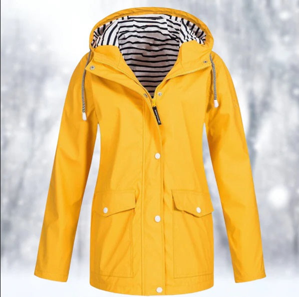Veste Imperméable Femme Jaune Citron Legère et Étanche - PanierRoyale