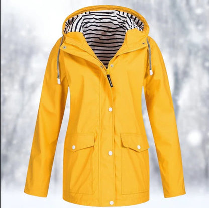 Veste Imperméable Femme Jaune Citron Legère et Étanche - PanierRoyale