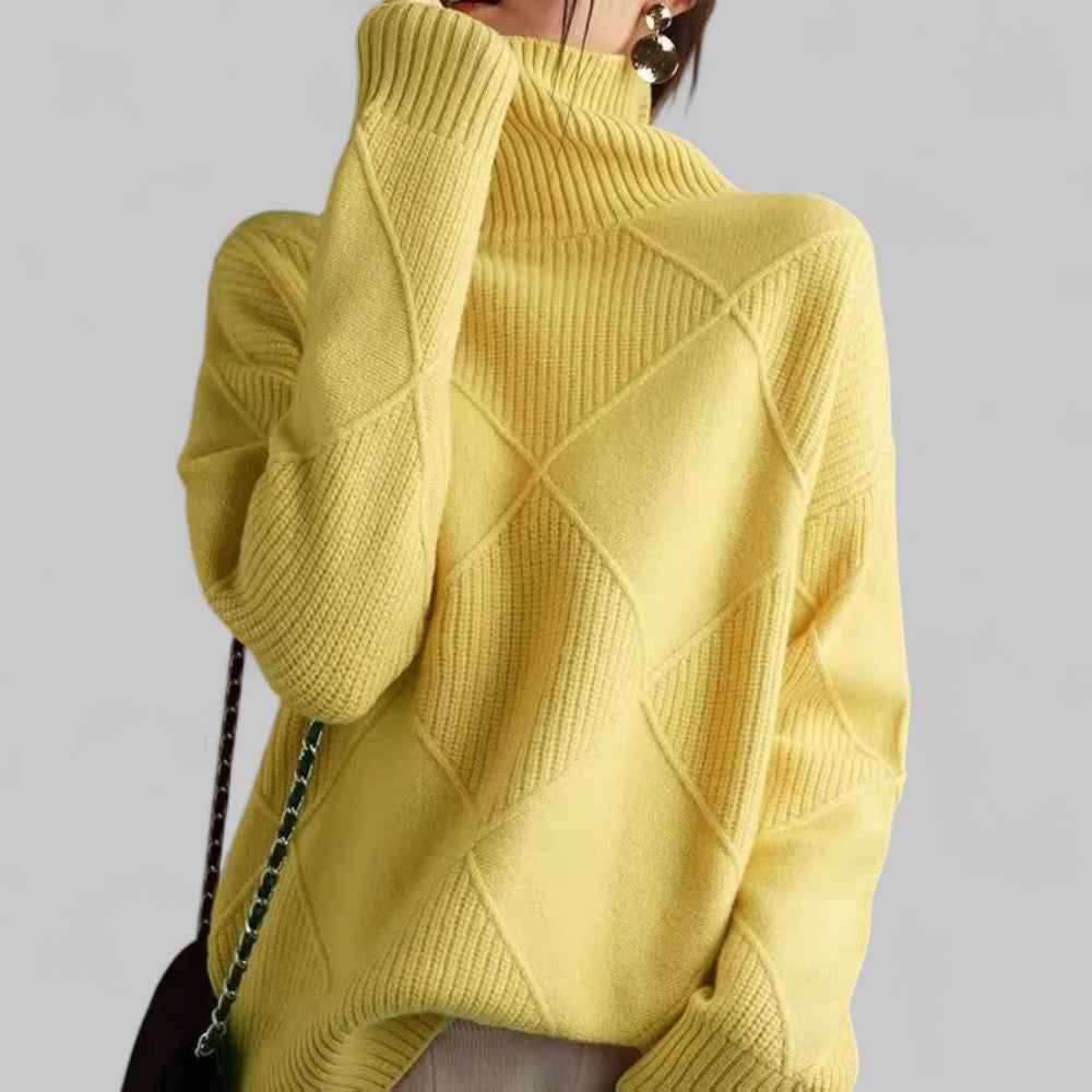 Pull Femme Grande Taille Hiver avec Col Roulé