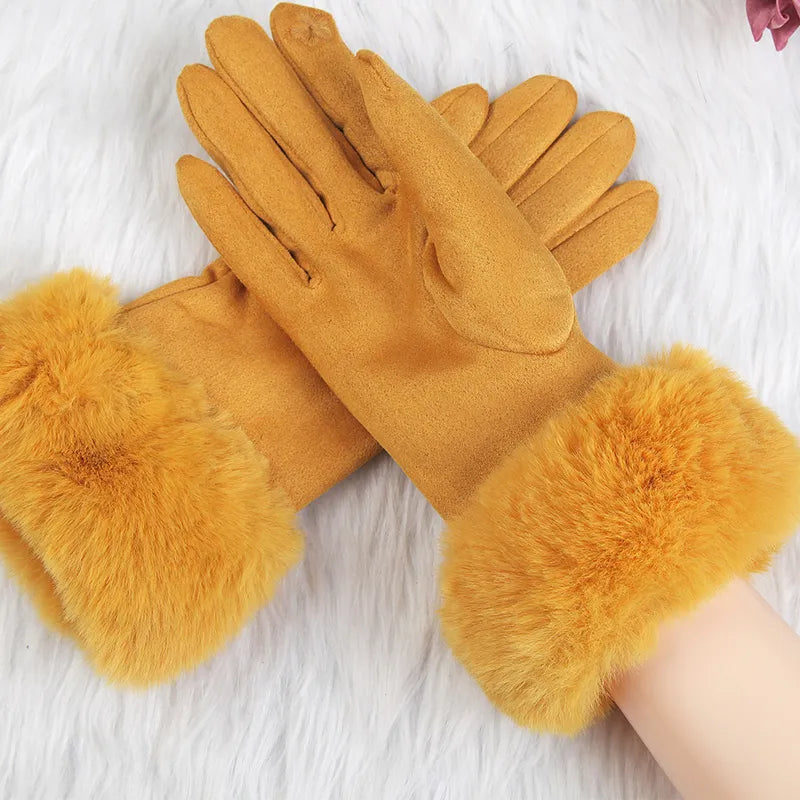 Gants Hiver Femmes Chauds et Doux Velours