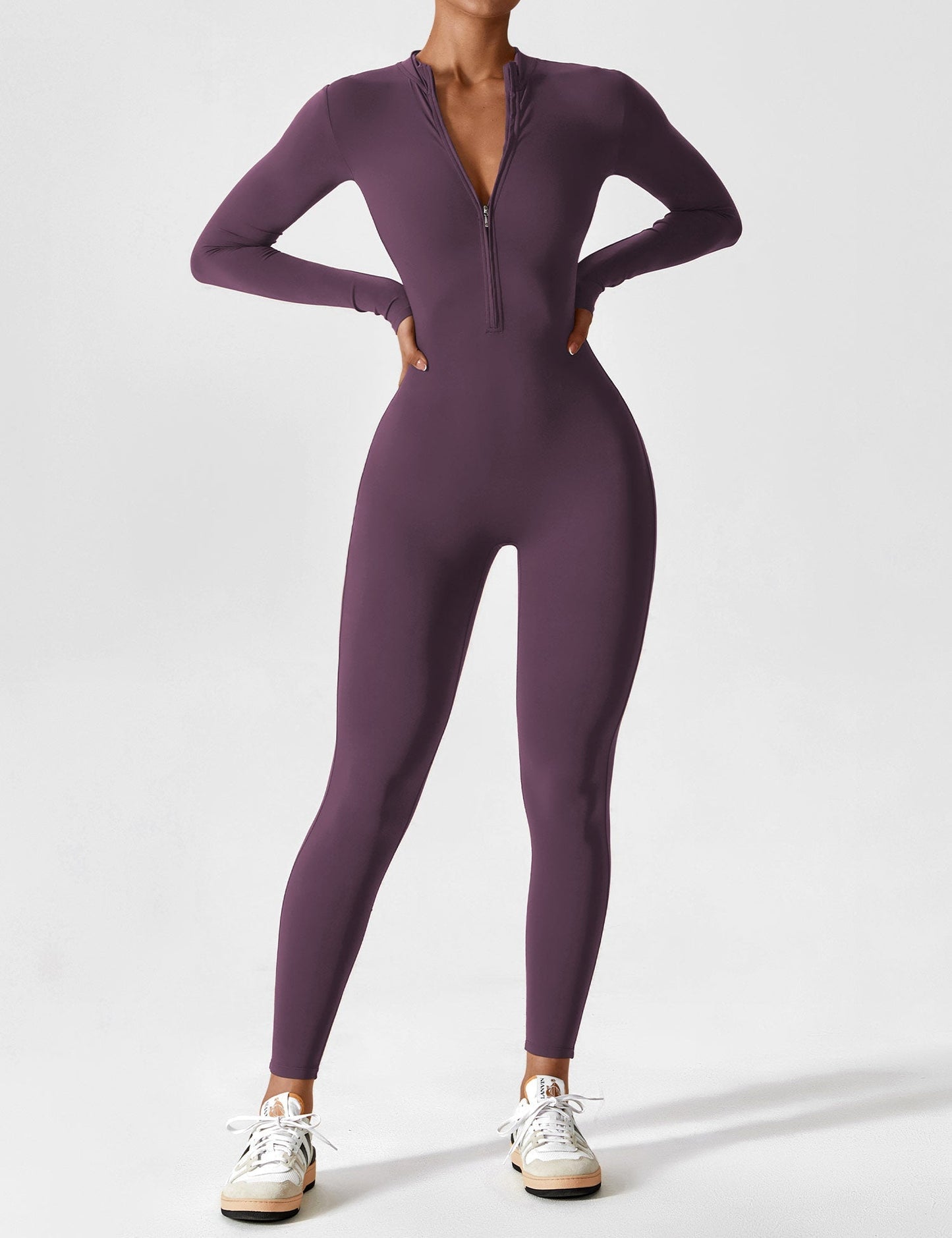 Combinaison femme élastique zippée printemps