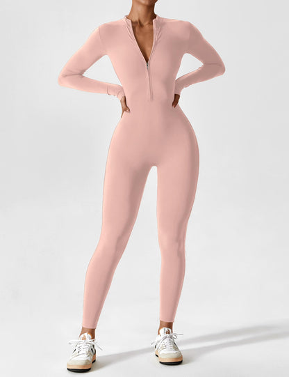 Combinaison femme élastique zippée printemps
