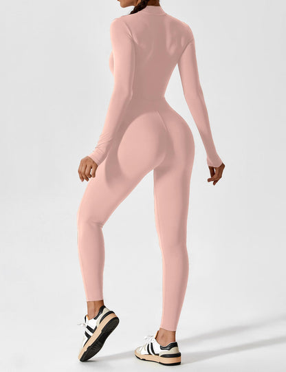 Combinaison femme élastique zippée printemps