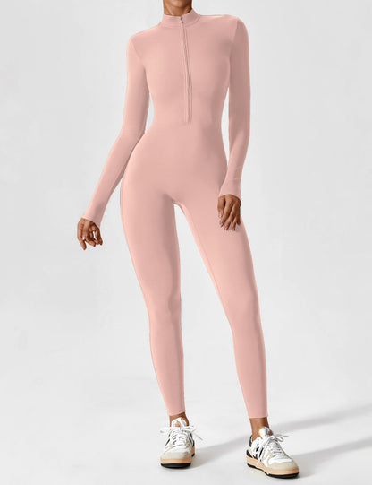 Combinaison femme élastique zippée printemps