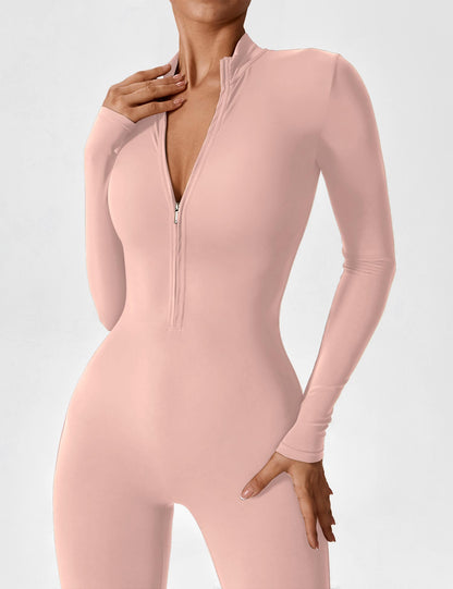 Combinaison femme élastique zippée printemps