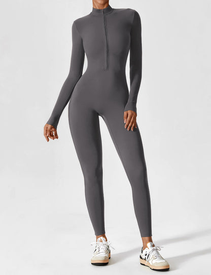 Combinaison femme élastique zippée printemps