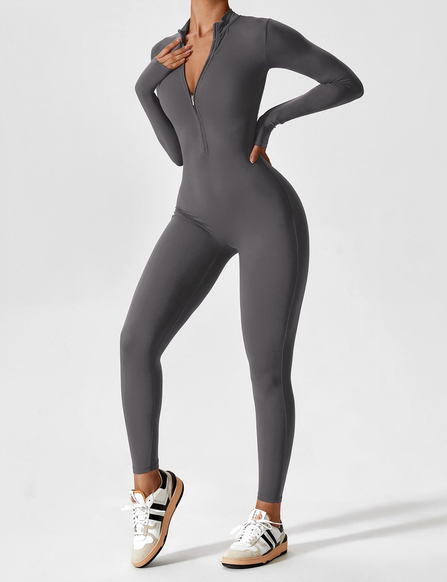 Robe Été Femme Manches Longues Zip Décontractée