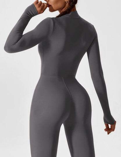 Combinaison femme élastique zippée printemps