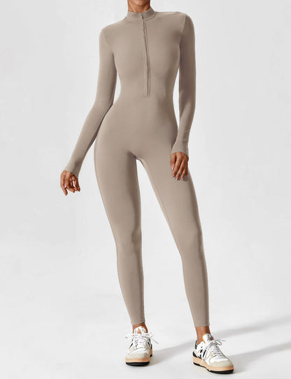Combinaison femme élastique zippée printemps
