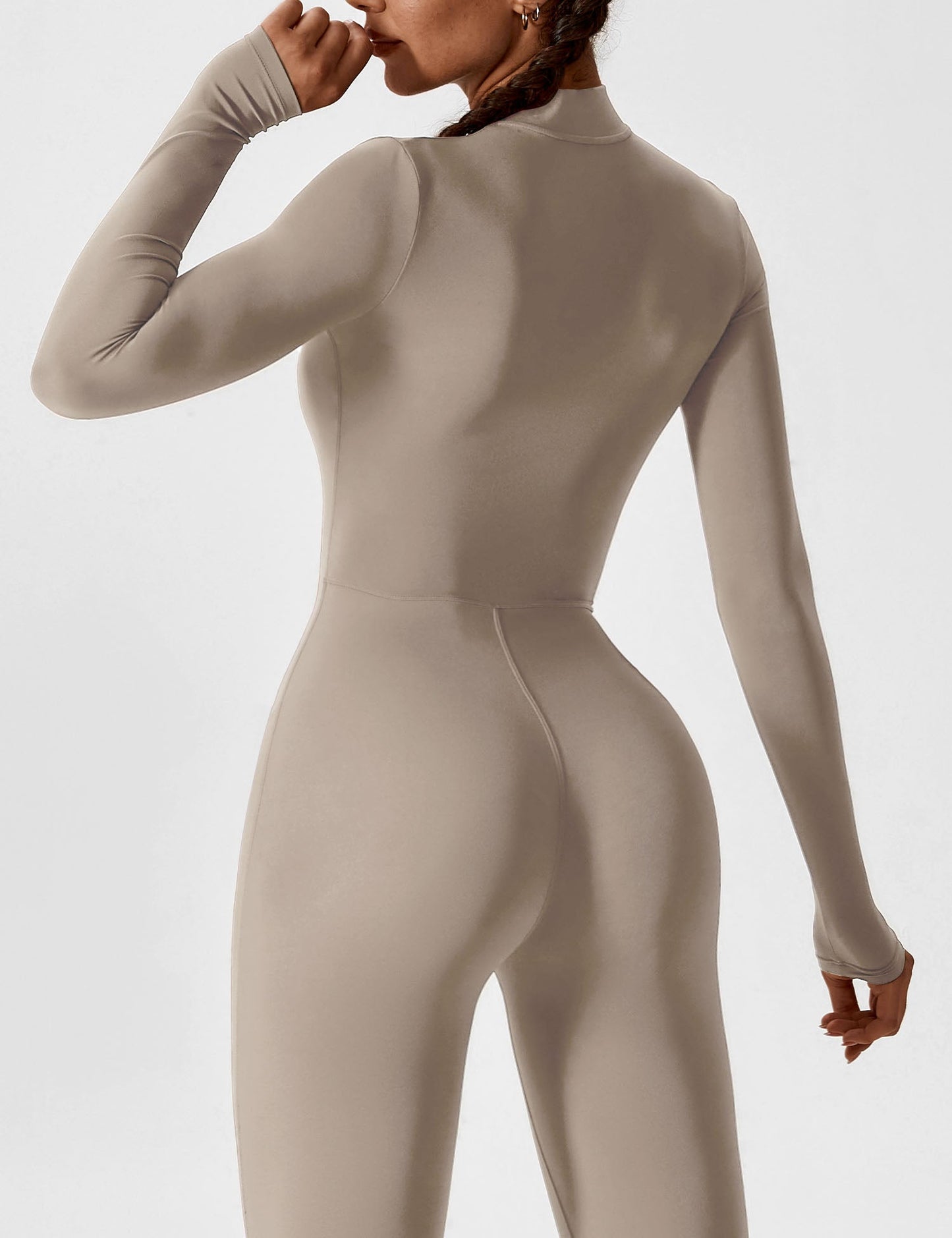 Combinaison femme élastique zippée printemps