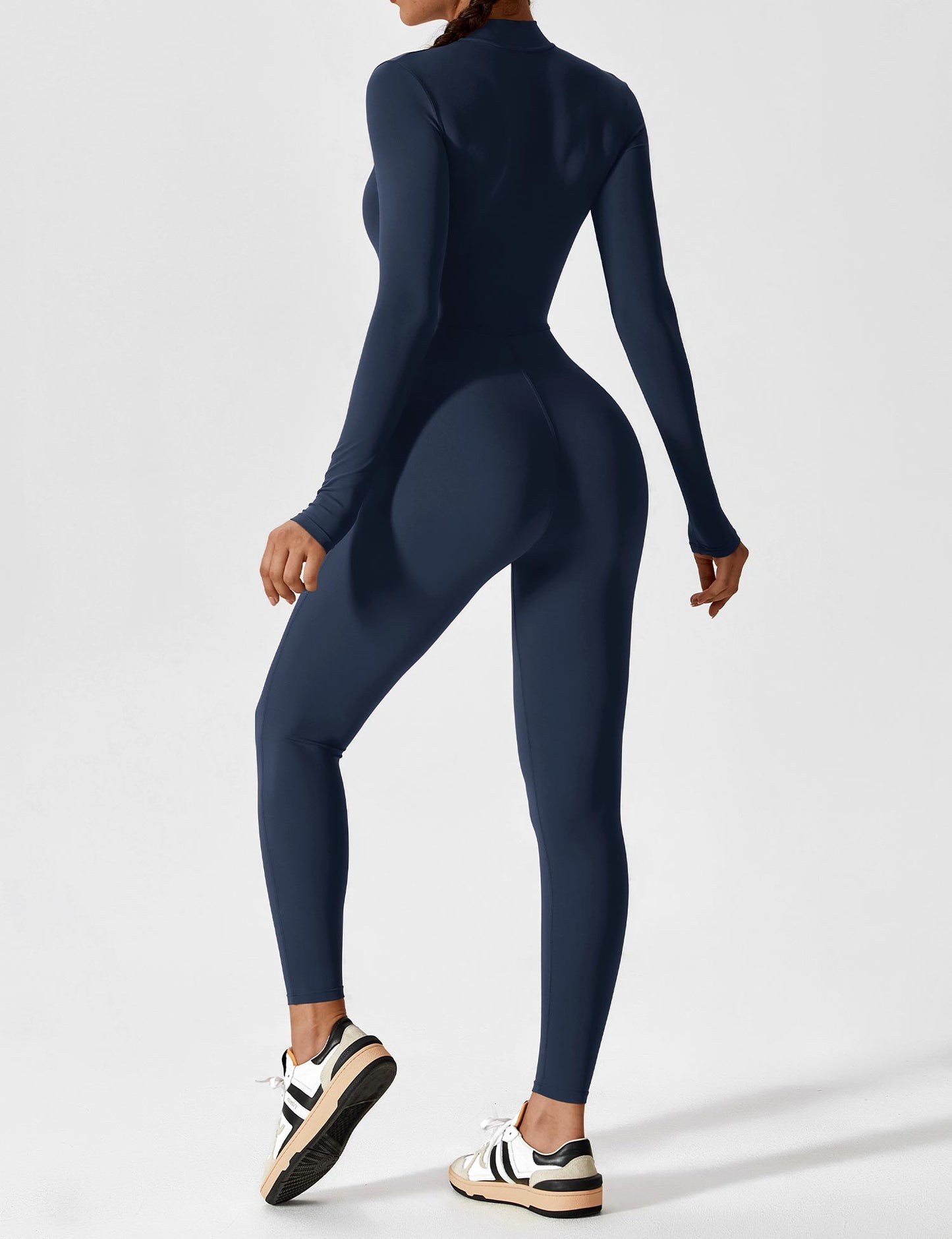 Combinaison femme élastique zippée printemps