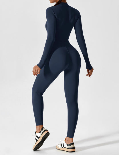 Combinaison femme élastique zippée printemps