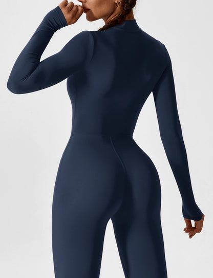 Combinaison femme élastique zippée printemps