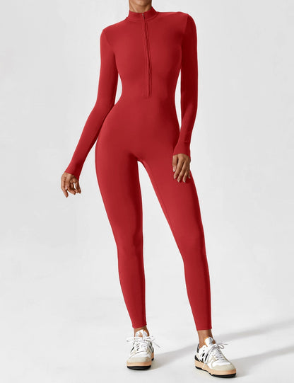 Combinaison femme élastique zippée printemps