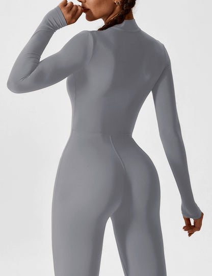 Combinaison femme élastique zippée printemps
