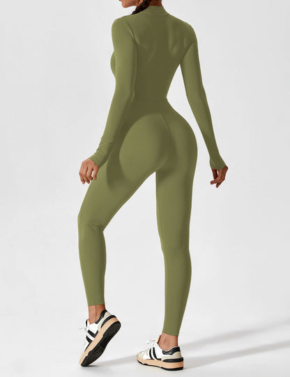 Combinaison femme élastique zippée printemps