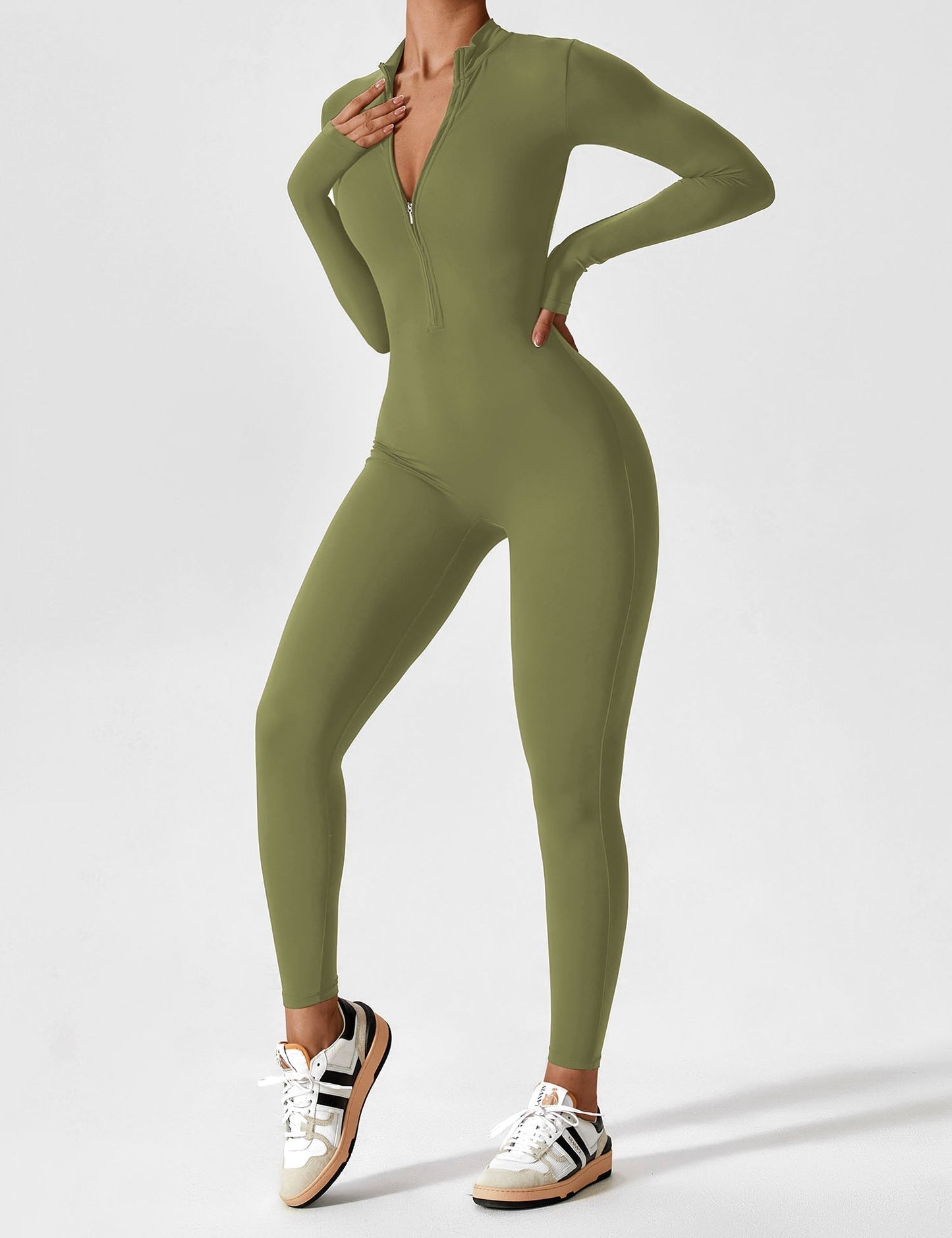 Robe Été Femme Manches Longues Zip Décontractée