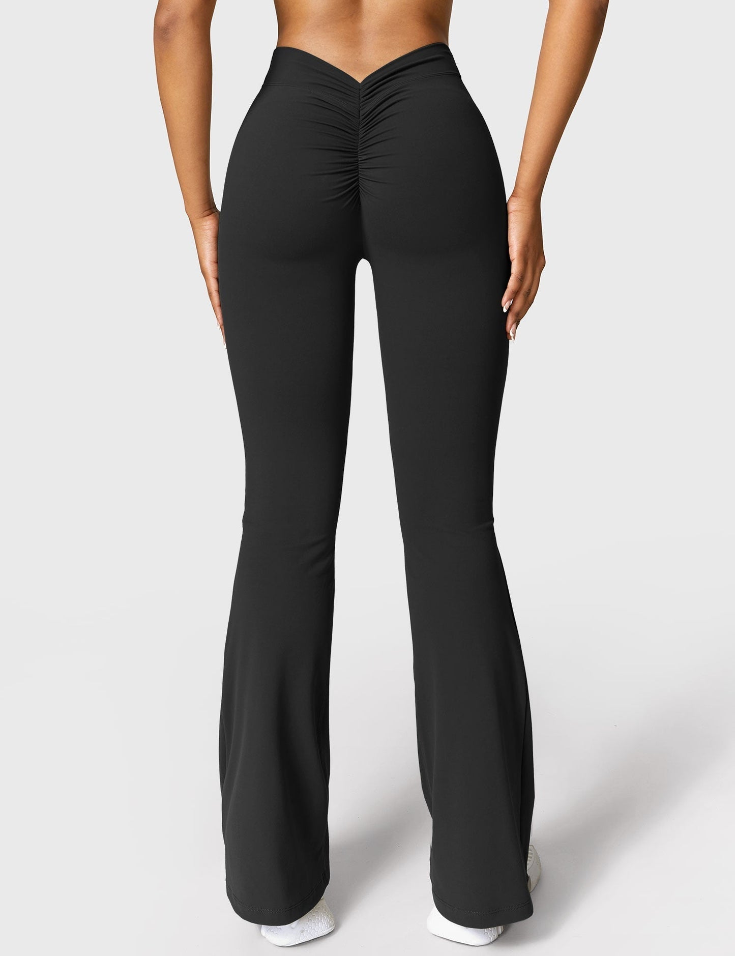 Legging Femme Taille Haute Effet Scrunch Coupe Flare Sculptante