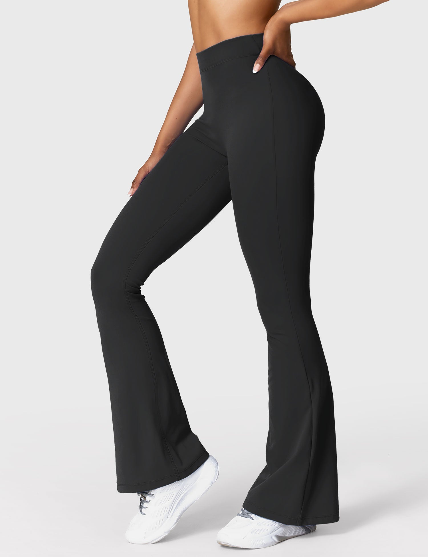 Legging Femme Taille Haute Effet Scrunch Coupe Flare Sculptante - PanierRoyale