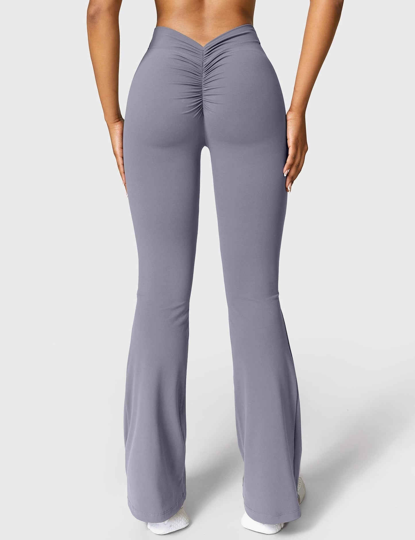 Legging Femme Taille Haute Effet Scrunch Coupe Flare Sculptante