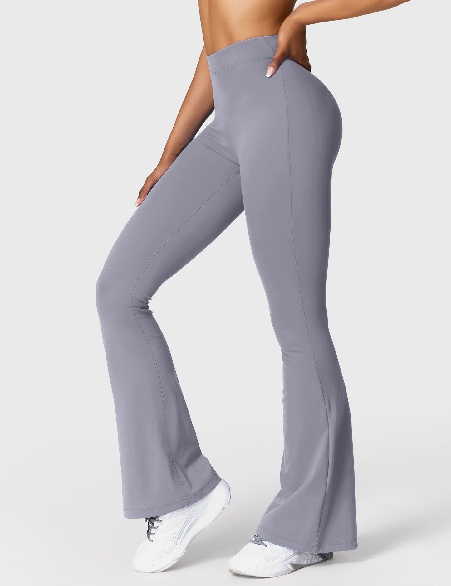 Legging Femme Taille Haute Effet Scrunch Coupe Flare Sculptante