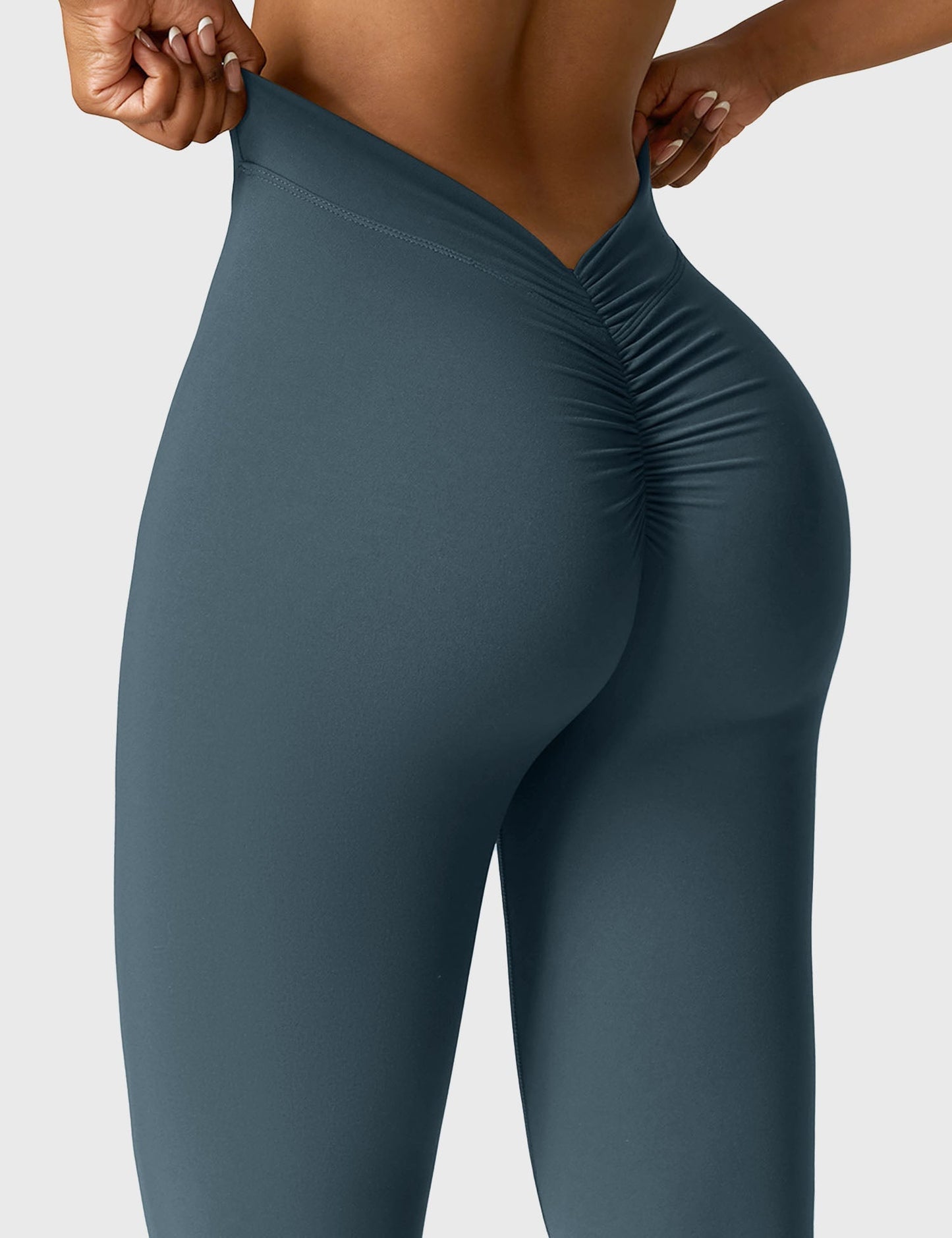 Legging Femme Taille Haute Effet Scrunch Coupe Flare Sculptante