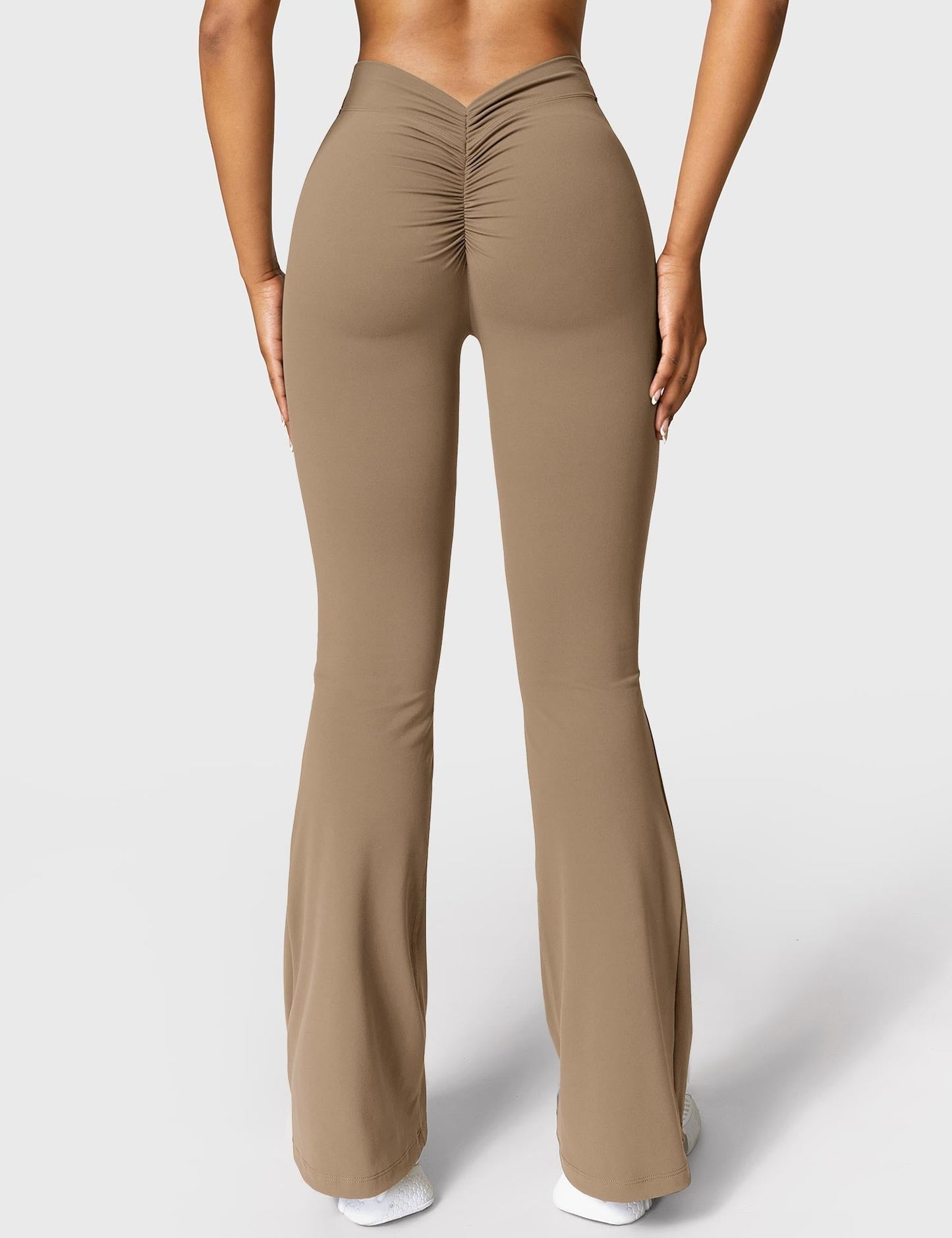 Legging Femme Taille Haute Effet Scrunch Coupe Flare Sculptante