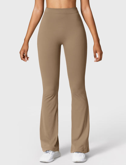 Legging Femme Taille Haute Effet Scrunch Coupe Flare Sculptante