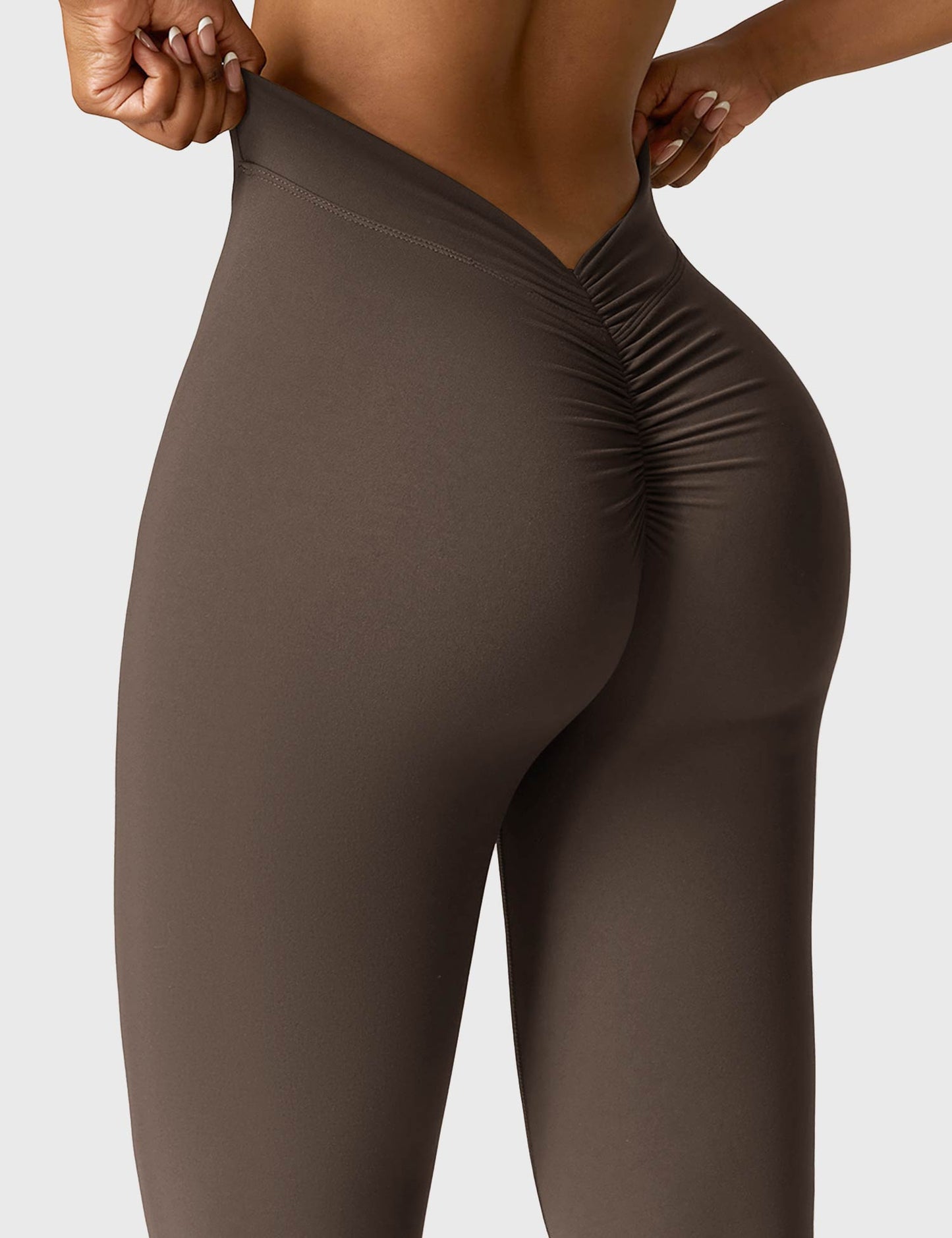 Legging Femme Taille Haute Effet Scrunch Coupe Flare Sculptante